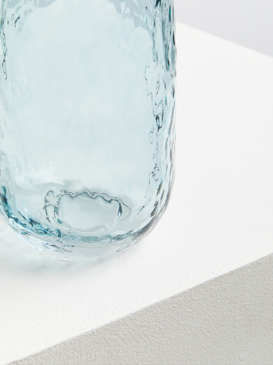 Brock Large Blue Ombre Glass Vase