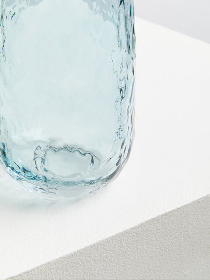 Brock large blue glass vase