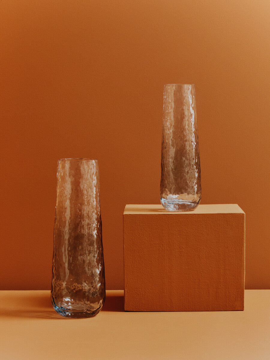 Brock Large Blue Ombre Glass Vase