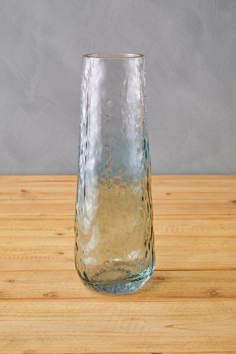 Brock large blue glass vase
