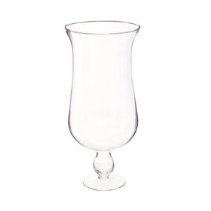 Ambra Clear Glass Fluted Vase.