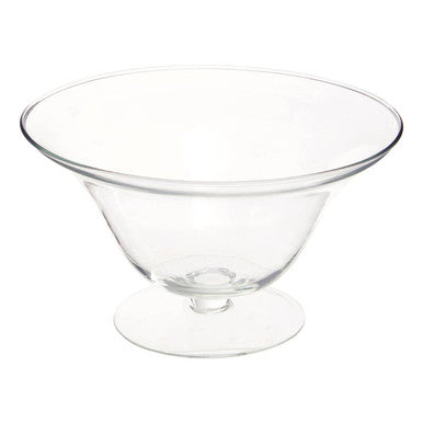 Ambra Clear Glass Fluted Bowl.