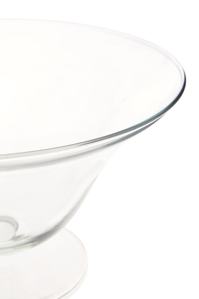 Ambra Clear Glass Fluted Bowl.