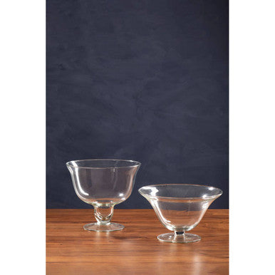 Ambra Clear Glass Fluted Bowl.