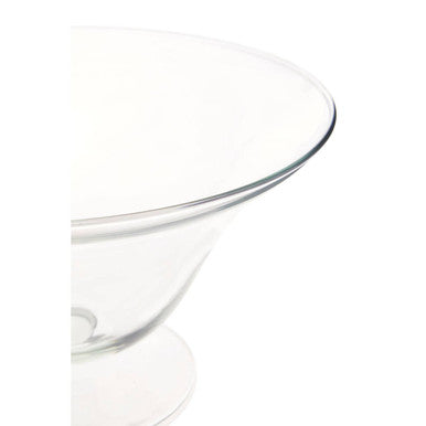 Ambra Clear Glass Fluted Bowl