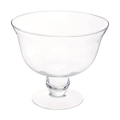 Ambra Clear Glass Footed Bowl