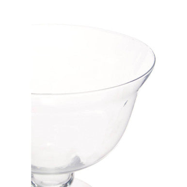 Ambra Clear Glass Footed Bowl