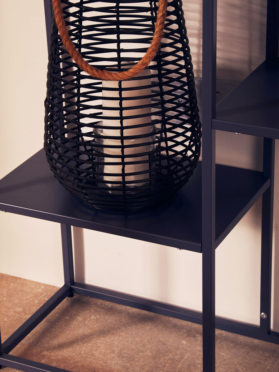 Lentigo Large Black Rattan Lantern