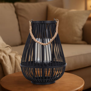 Lentigo Small Black Bamboo Lantern