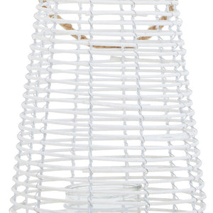 Large White Rattan Lantern | Lentigo