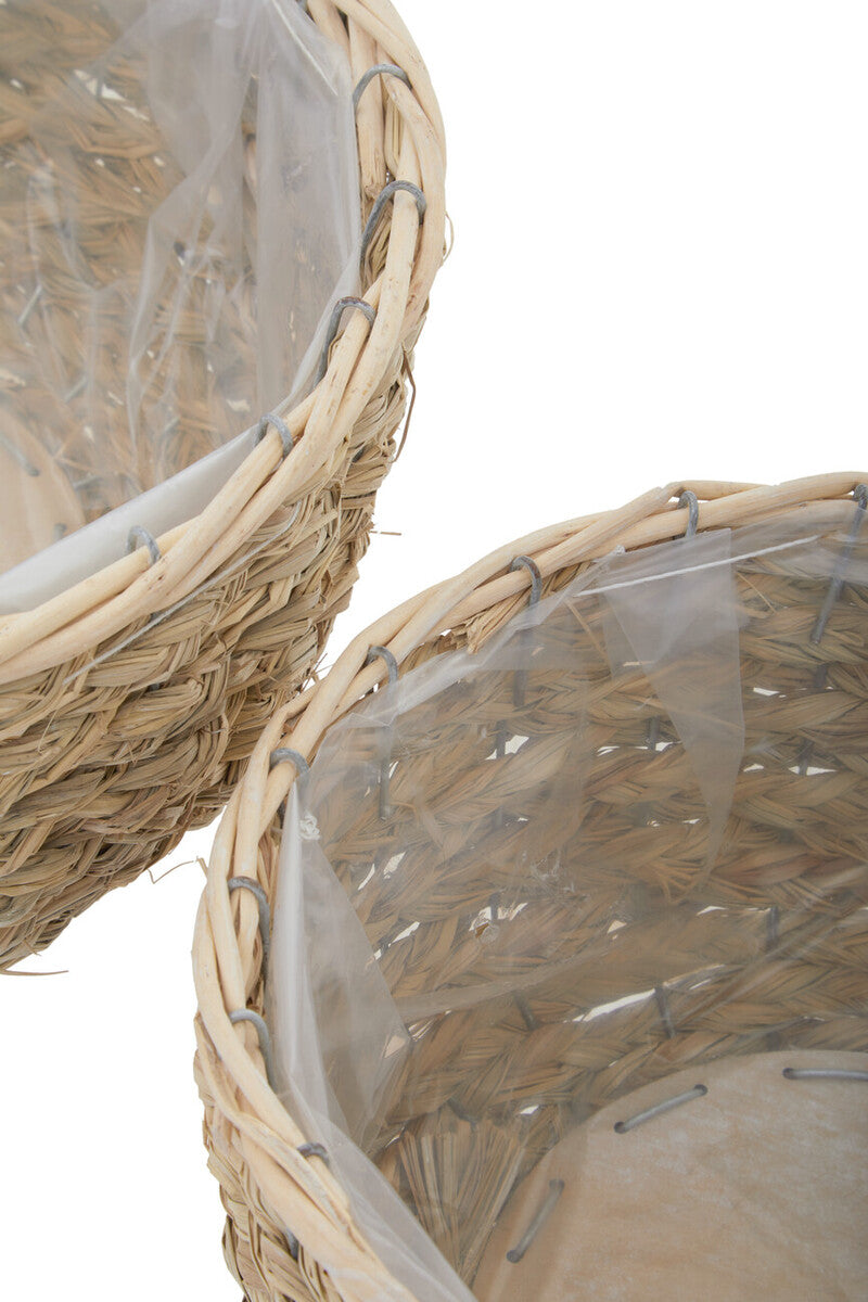 Lentigo Set Of Two Natural Planters