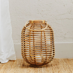 Tall Natural Rattan Lantern | Mataram
