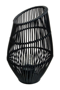 Mataram Large Black Natural Rattan Lantern