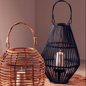 Black Lantern with Hoop Handle | Mataram