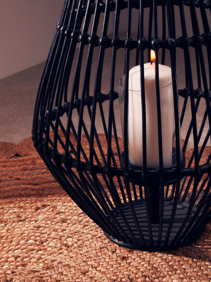 Mataram Black Lantern With Hoop Handle