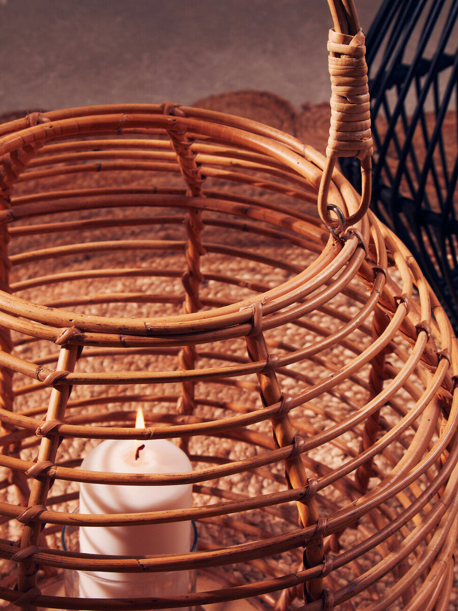 Mataram Natural Rattan Round Lantern