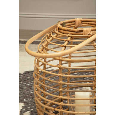 Mataram Natural Rattan Round Lantern