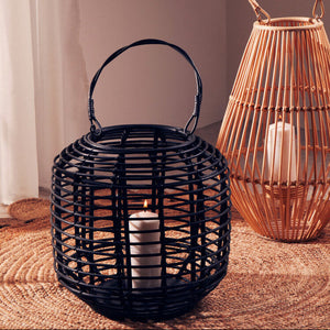 Black Rattan Lantern | Mataram