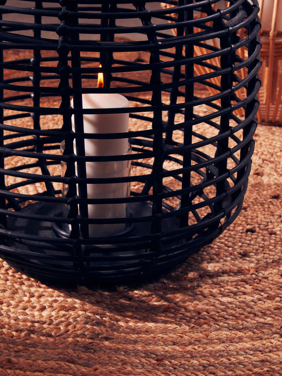 Mataram Black Rattan Lantern