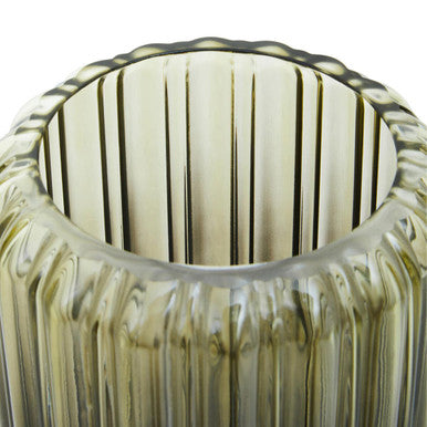 Chima Small Grey Ribbed Glass Vase - image 10