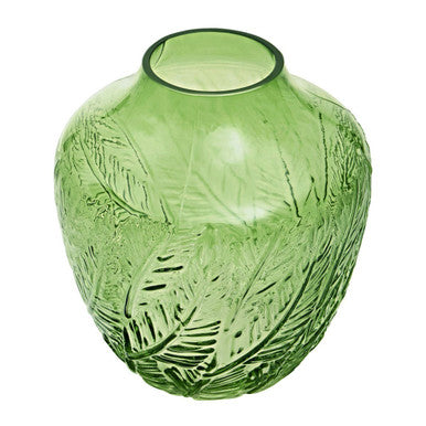Corie Small Botanical Green Glass Vase