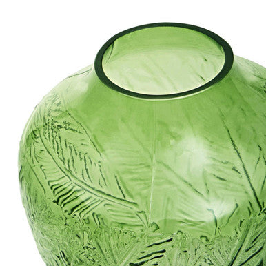 Corie Small Botanical Green Glass Vase