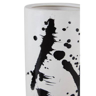 Sorrell Small Black And White Ceramic Vase