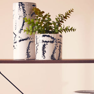 Large Black and White Ceramic Vase | Sorrell