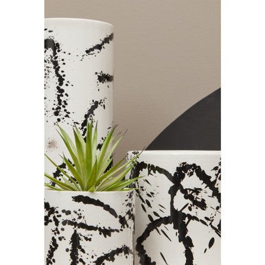 Sorrell Large Black And White Ceramic Vase