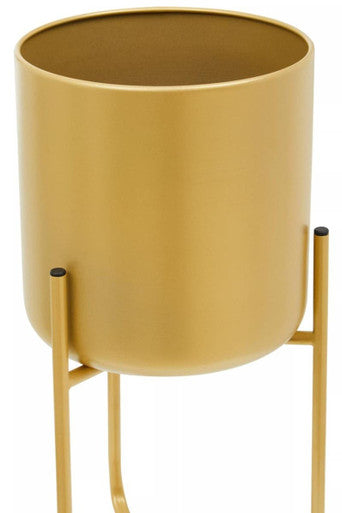 Avento Small Gold Finish Floor Planter