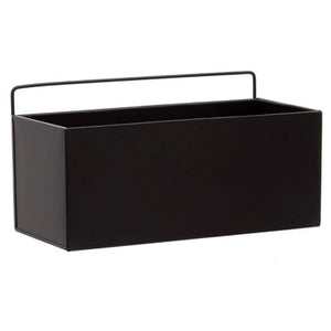 Asher Small Black Wall Plant Box