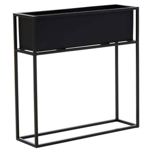 Asher Floor Standing Black Plant Box.
