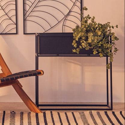 Asher Floor Standing Black Plant Box