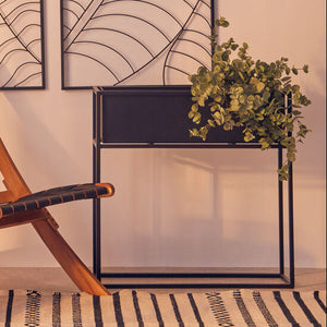 Asher Floor Standing Black Plant Box