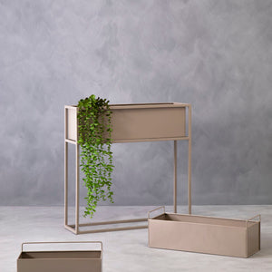 Asher Grey Metal Floor Standing Plant Box