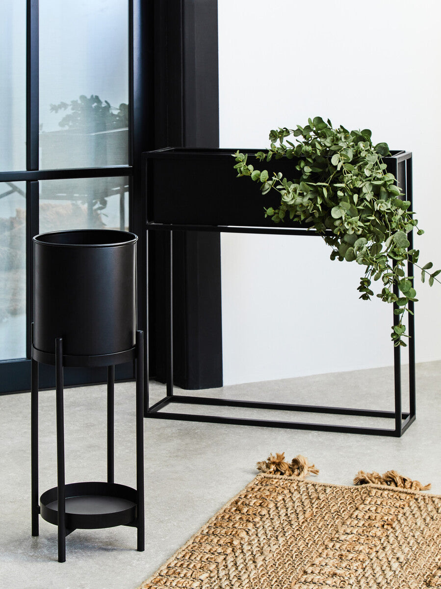 Asher Two Tier Black Plant Stand