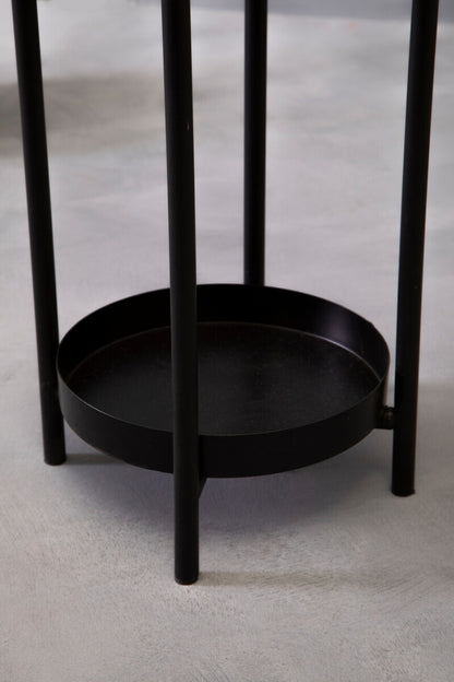 Asher Two Tier Black Plant Stand