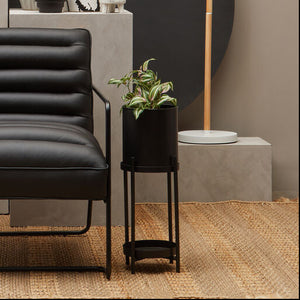 Asher Black Metal 2 Tier Plant Stand