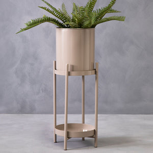 Asher Grey Metal 2 Tier Plant Stand
