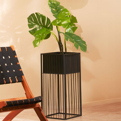 Alden Black Floor Standing Planter