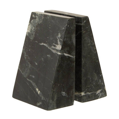 Marris Set Of Two Black Marble Bookends
