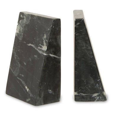 Marris Set Of Two Black Marble Bookends
