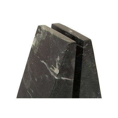 Marris Set Of Two Black Marble Bookends