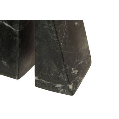 Marris Set Of Two Black Marble Bookends