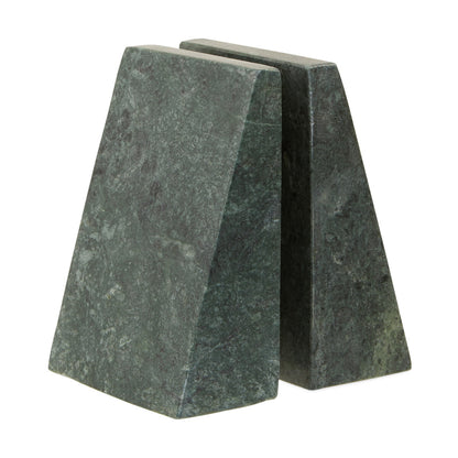 Marris Set Of Two Green Marble Bookends