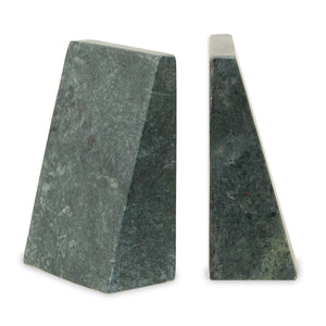 Marris Set Of Two Green Marble Bookends