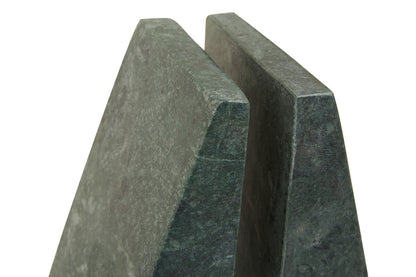 Marris Set Of Two Green Marble Bookends
