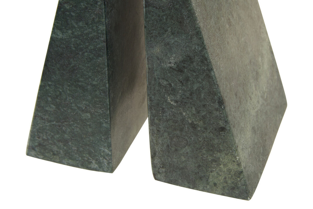 Marris Set Of Two Green Marble Bookends - Image 5