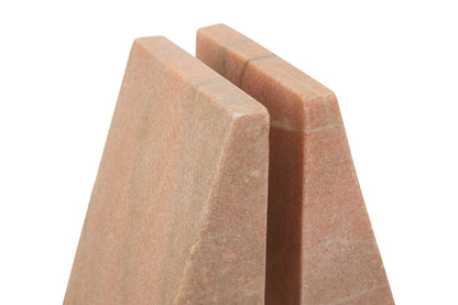 Marris Set Of Two Pink Marble Bookends