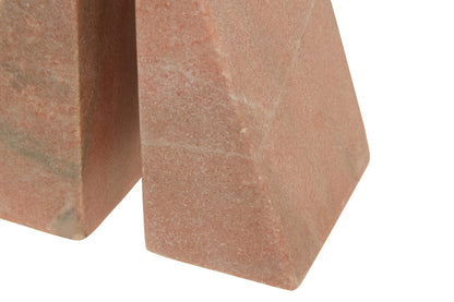 Marris Set Of Two Pink Marble Bookends